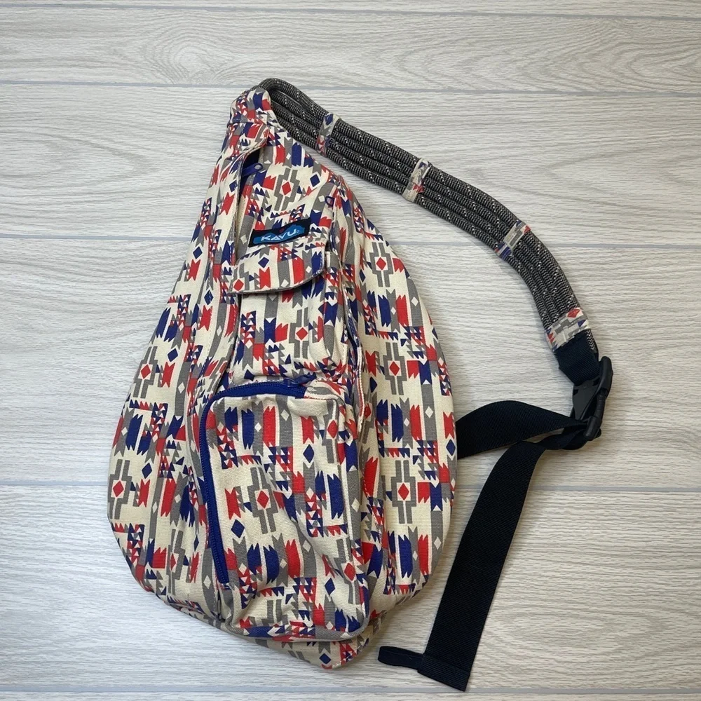 KAVU Mesa Tribal Aztec Rope Sling Backpack Crossbody Bag